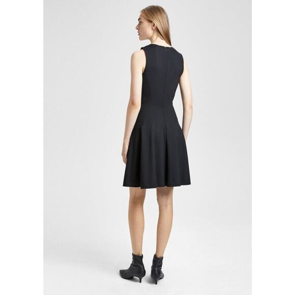 Theory Stretch Nylon Black Mod Panel Dress Retail $ 345 Size Small EUC - Picture 10 of 10
